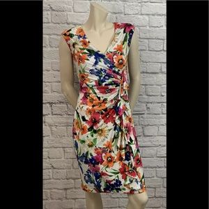 AMERICAN LIVING MULTI COLOR FLORAL PRINT DRESS